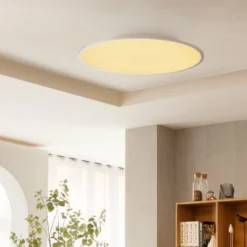 Lindby LED-Deckenlampe Narima, CCT, Ø 80 cm, silber