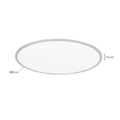 Lindby LED-Deckenlampe Narima, CCT, Ø 80 cm, silber