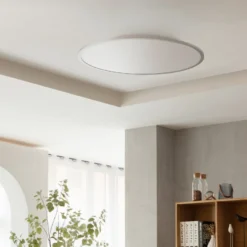 Lindby LED-Deckenlampe Narima, CCT, Ø 80 cm, silber