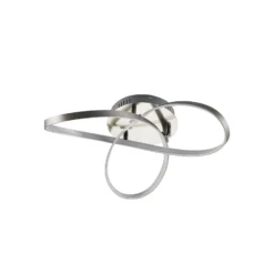 Lindby LED-Deckenlampe Saliha, nickelfarben, Metall, dimmbar