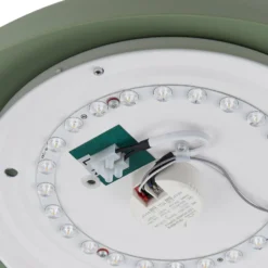 Lindby LED-Deckenleuchte Florie, grün, Metall, Ø 40 cm