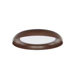 Lindby LED-Deckenleuchte Florie, braun, Metall, Ø 40 cm
