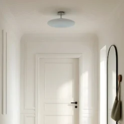 Lindby LED-Deckenleuchte Gunda, weiß, Glas, Ø 48 cm, dimmbar