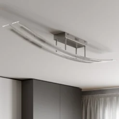 Lindby LED-Deckenleuchte Jarda, Glas, 134 cm lang, dimmbar