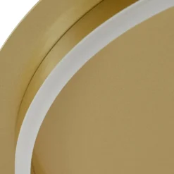 Lindby LED-Deckenleuchte Kunis, gold, Kunststoff, Ø 46cm