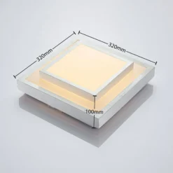 Lindby LED-Deckenleuchte Mirco, 32 cm, eckig, Aluminium