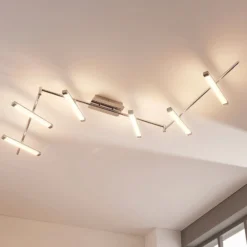 Lindby LED-Deckenleuchte Pilou, 6-flg., dimmbar, chrom