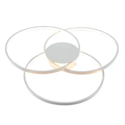 Lindby LED-Deckenleuchte Riley, weiß, Metall, 80 cm, dimmbar