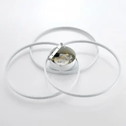 Lindby LED-Deckenleuchte Riley, weiß, Metall, 80 cm, dimmbar