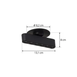 Lindby LED-Einbauleuchte Eldrin, schwarz, Lichtpunkte,13,1cm