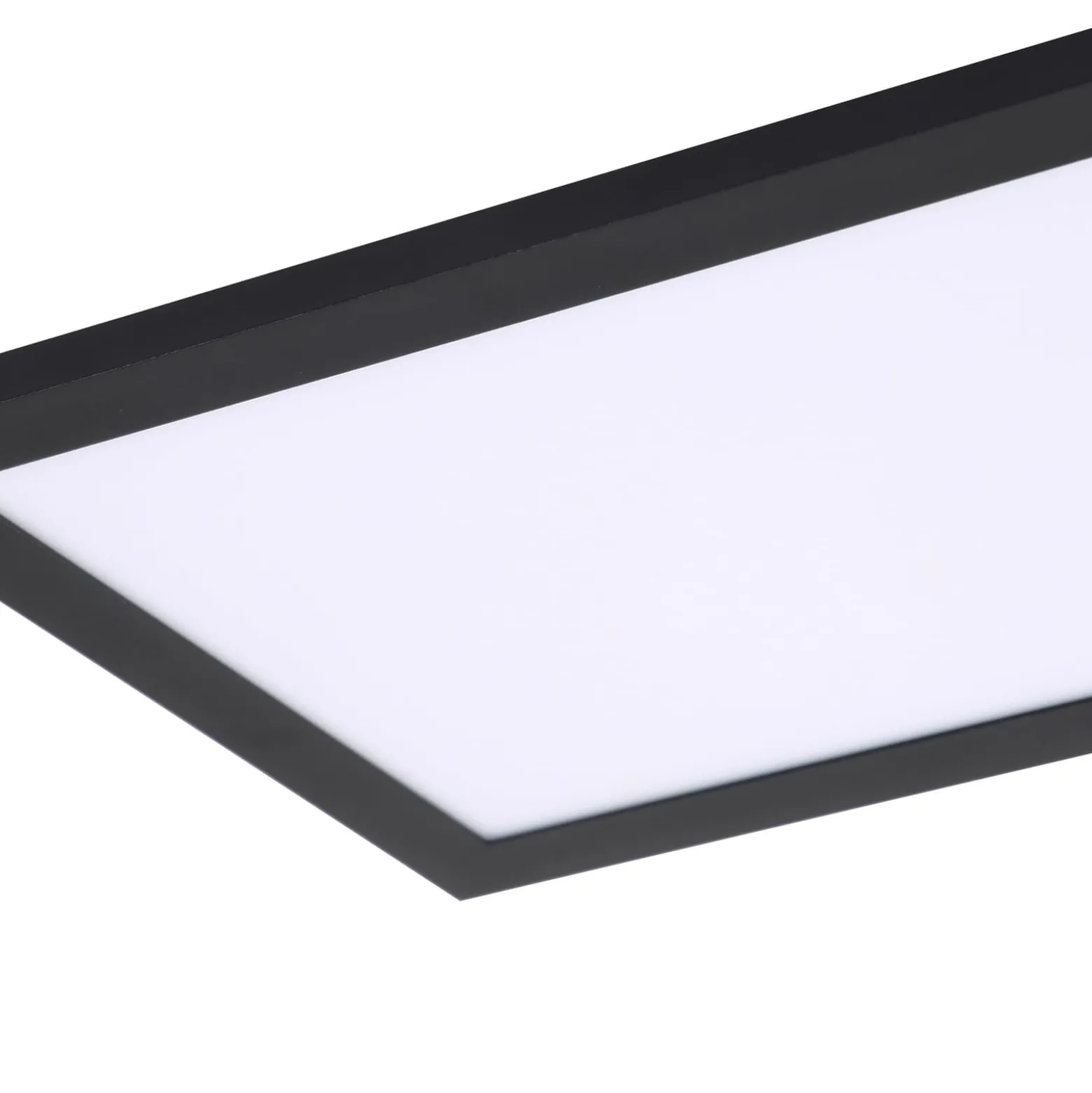 Lindby LED-Panel Enhife, schwarz, 80 x 20 cm, Metall, 4.000K