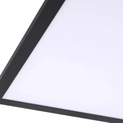 Lindby LED-Panel Enhife, schwarz, 40 x 40 cm, Metall, 4.000K