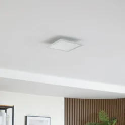 Lindby LED-Panel Enhife, weiß, 30 x 30 cm, Metall, 4.000 K