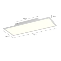 Lindby LED-Panel Luay, 80 x 30 cm, CCT, Remote, dimmbar