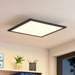 Lindby LED-Panel Nelios, 40 x 40 cm, CCT, schwarz, Metall