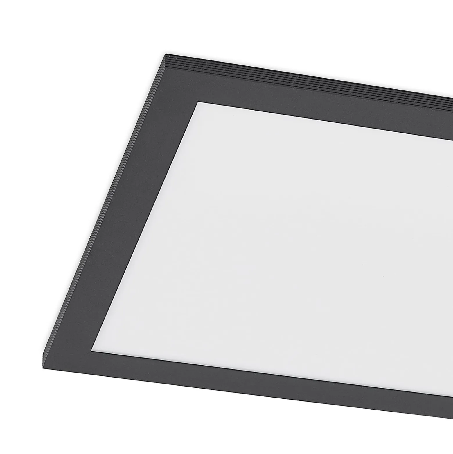 Lindby LED-Panel Nelios, 120 x 30 cm, CCT, schwarz, Metall