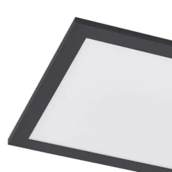 Lindby LED-Panel Nelios, 80 x 30 cm, CCT, schwarz, Metall