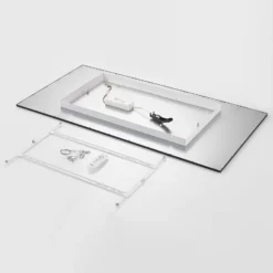 Lindby LED-Panel Nelios, 120 x 60 cm, CCT, schwarz, Metall