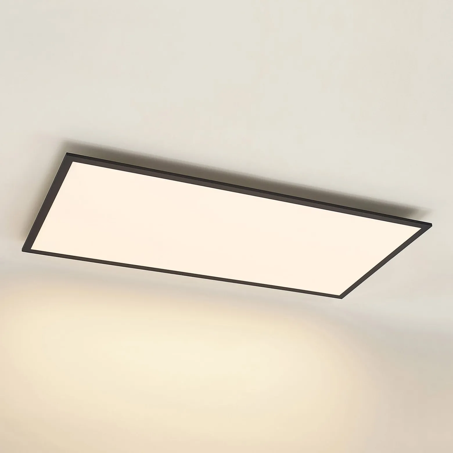 Lindby LED-Panel Nelios, 120 x 60 cm, CCT, schwarz, Metall
