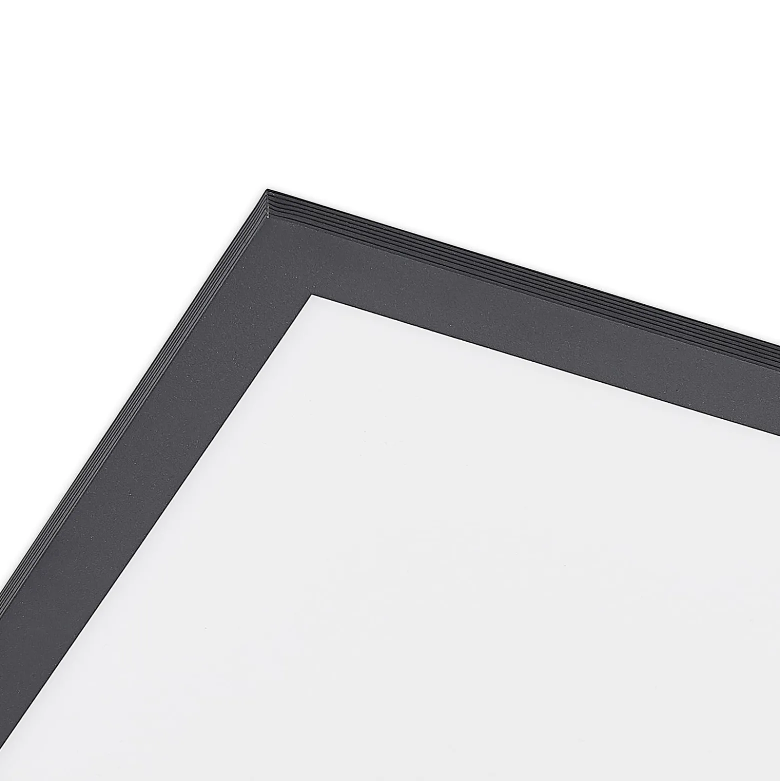 Lindby LED-Panel Nelios, 62 x 62 cm, 4.000K, schwarz, Metall