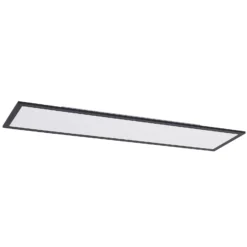 Lindby LED-Panel Nelios, 120 x 30 cm, 4000K, schwarz, Metall