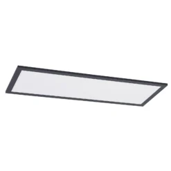 Lindby LED-Panel Nelios, 80 x 30 cm, 4.000K, schwarz, Metall