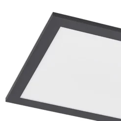 Lindby LED-Panel Nelios, 80 x 30 cm, 4.000K, schwarz, Metall
