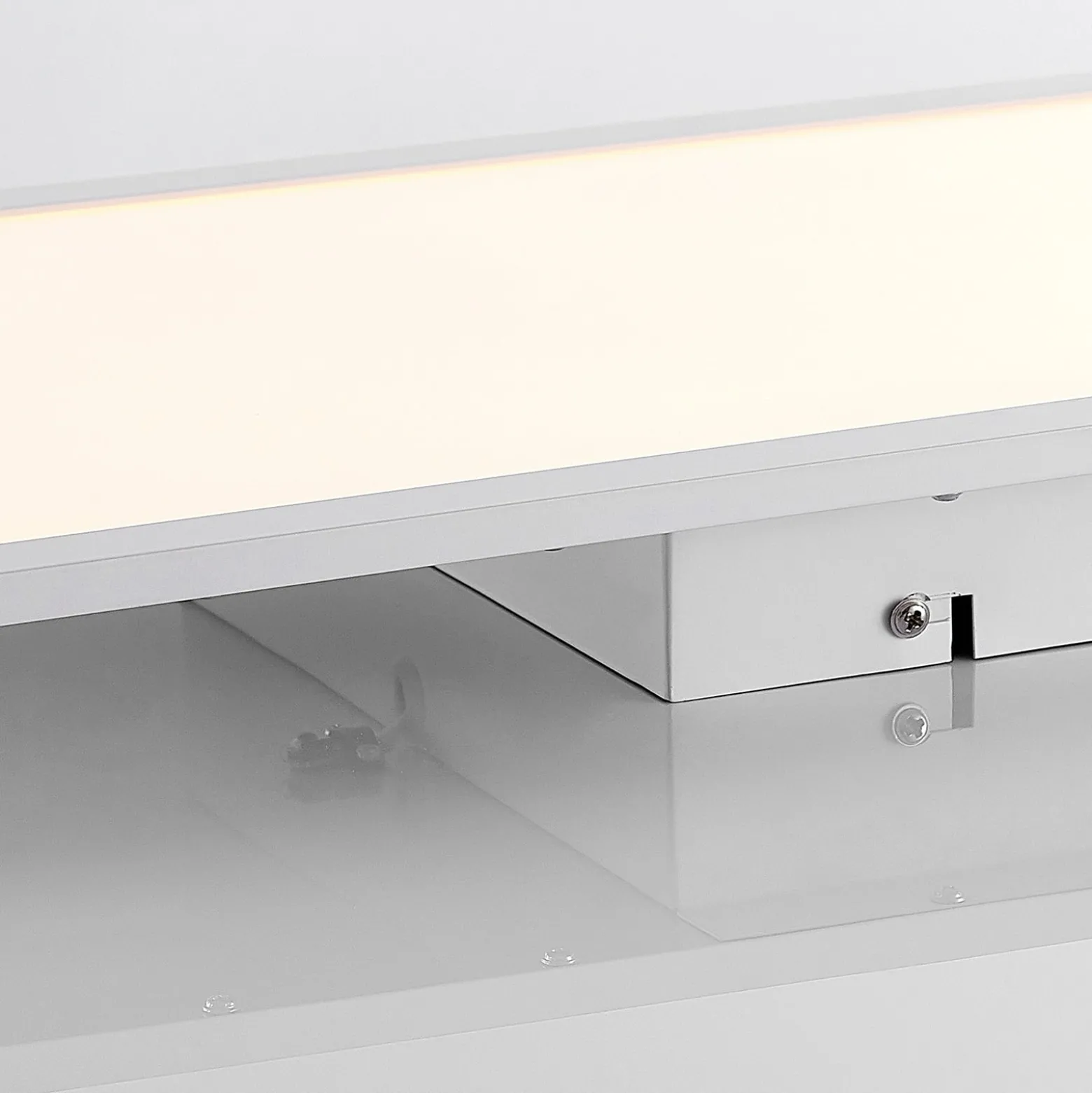 Lindby LED-Panel Quais, 80 x 30 cm, weiß, Metall, 4.000K