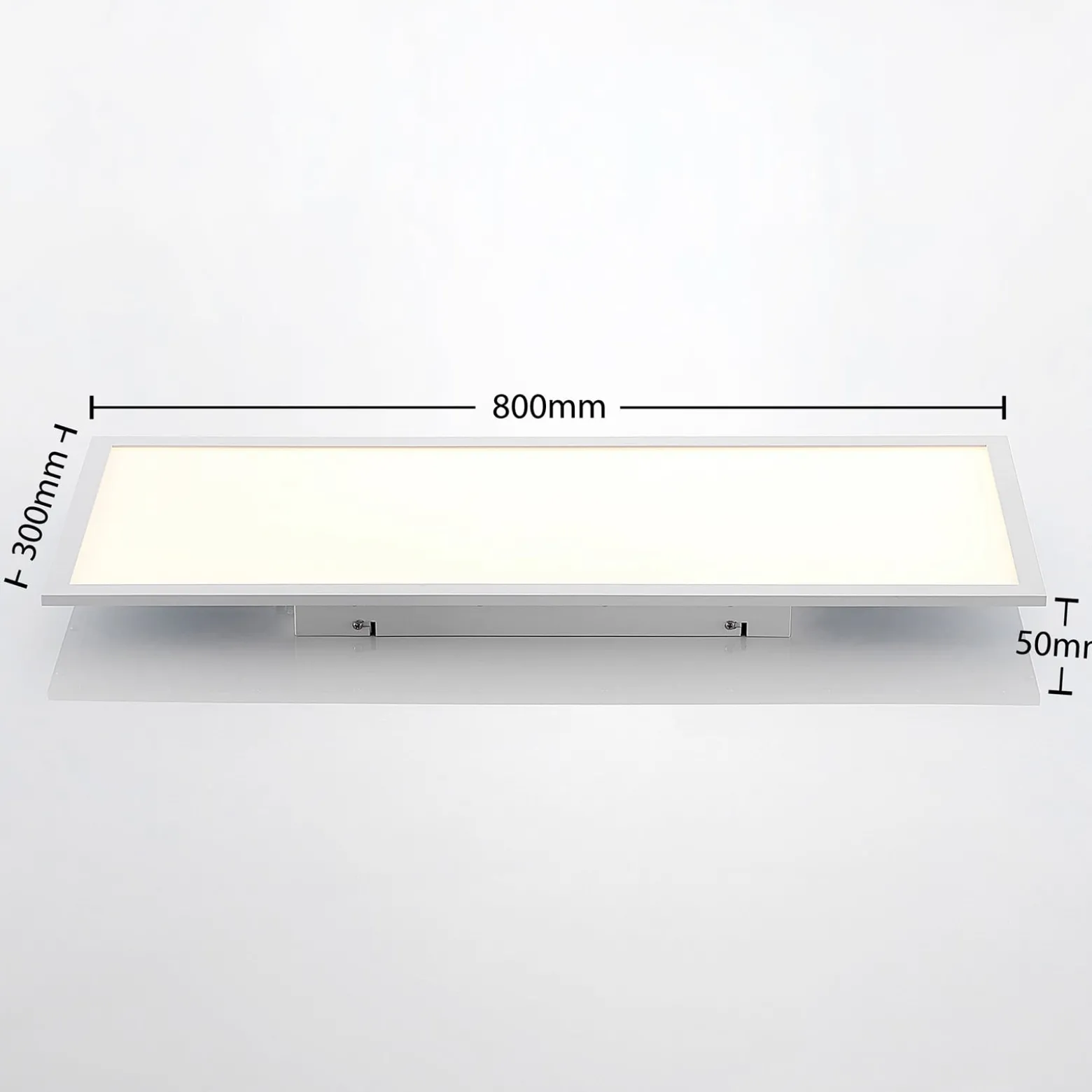 Lindby LED-Panel Quais, 80 x 30 cm, weiß, Metall, 4.000K