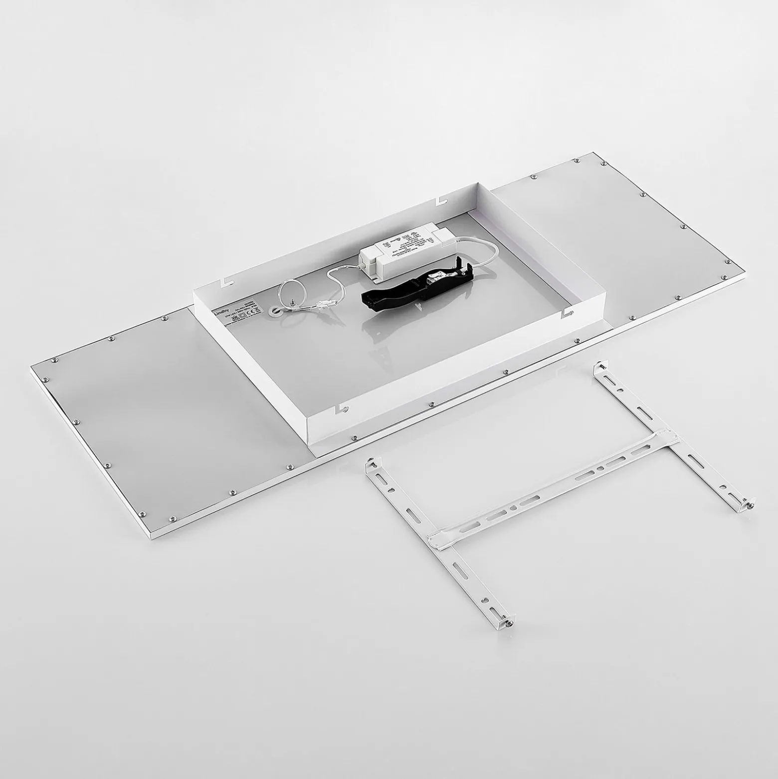 Lindby LED-Panel Quais, 80 x 30 cm, weiß, Metall, 4.000K