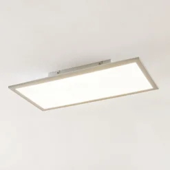 Lindby LED-Panel Stenley, 4.000 K, 60cm x 30cm, silber/weiß