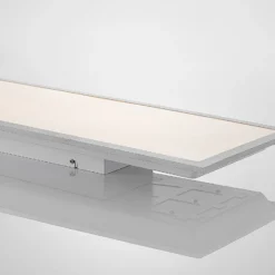 Lindby LED-Panel Stenley, 4.000 K, 120cm x 30cm, silber/weiß