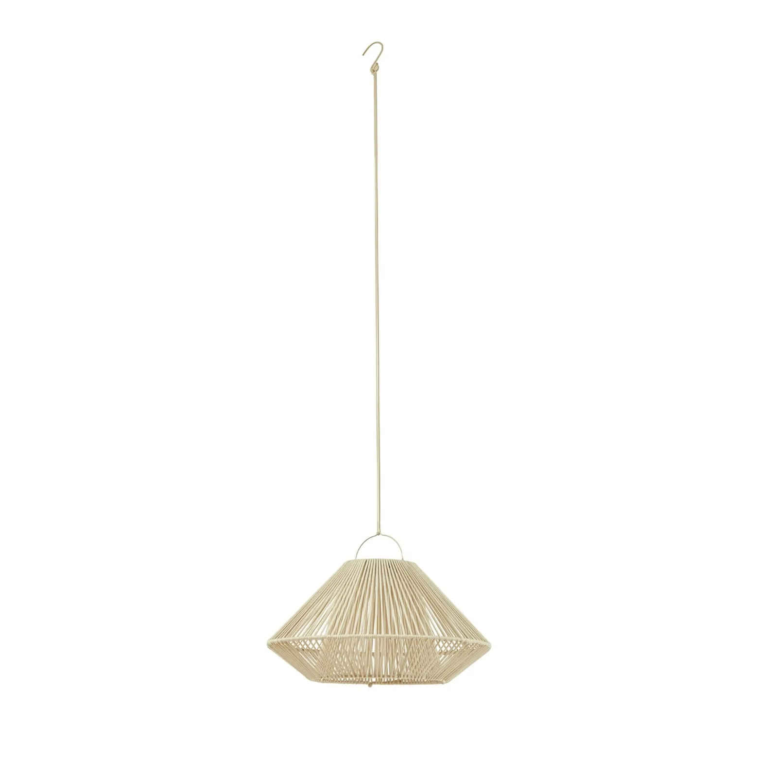 Lindby LED-Solarhängelampe Austas, beige, Ø 50 cm, USB, IP54