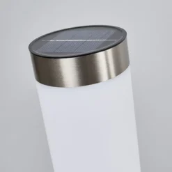 Lindby LED-Solarlampe Aleeza, 61 cm, Edelstahl, Erdspieß