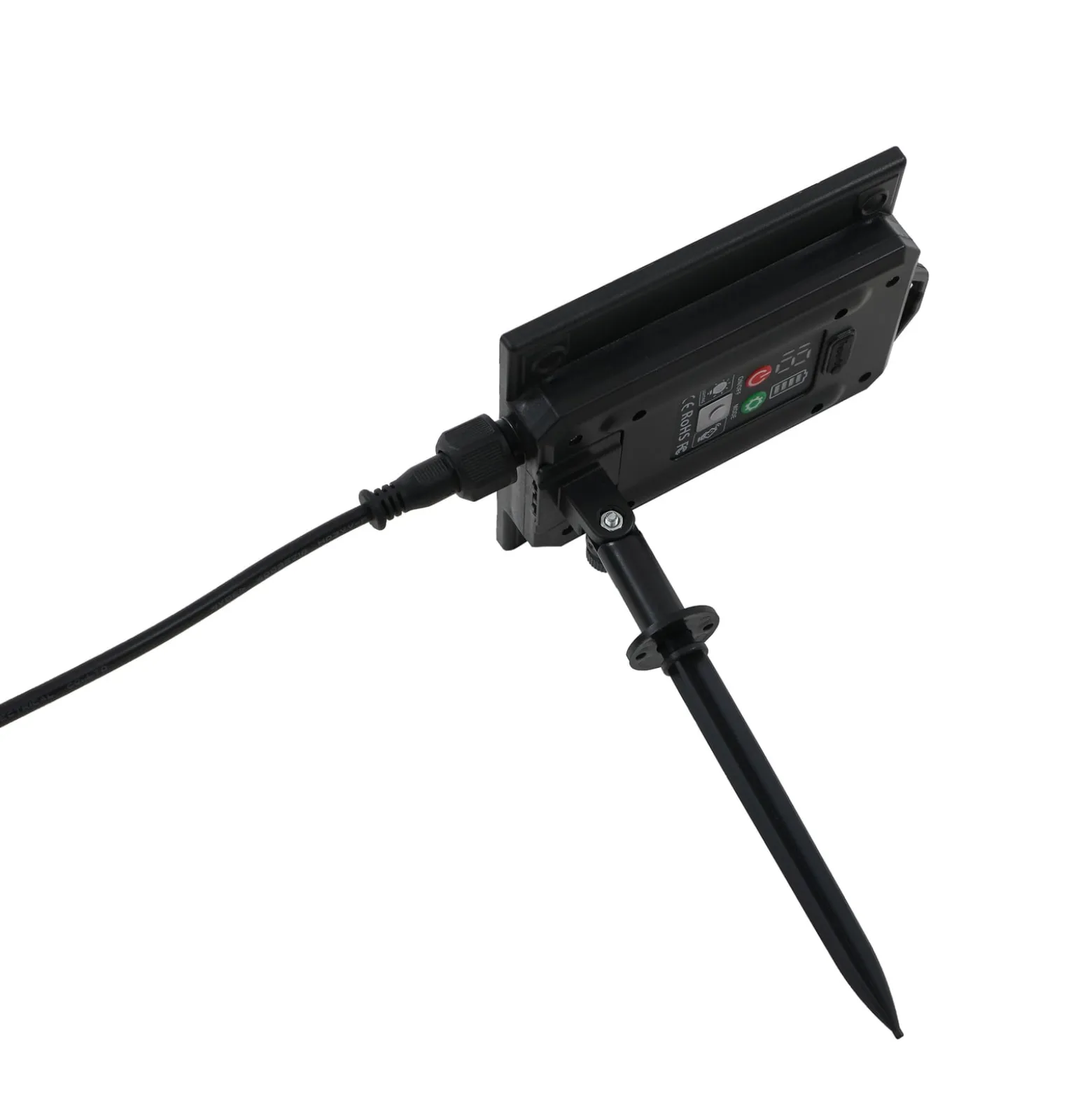 Lindby LED-Solarleuchte Lyris, 3er-Set, schwarz, Alu, 3.000K