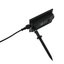 Lindby LED-Solarleuchte Sabriel, gerade, schwarz, Alu, 3000K
