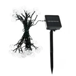 Lindby LED-Solar-Lichterkette Mionel, Kugeln, 30-flg., 635cm