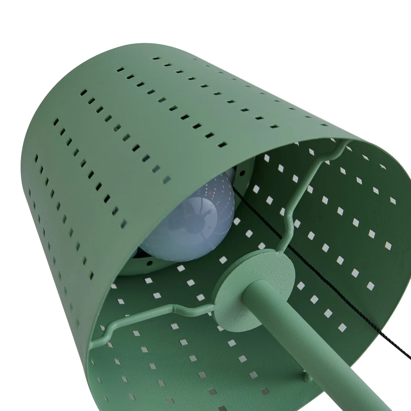 Lindby LED-Solar-Tischleuchte Hilario, grün, Eisen, Akku