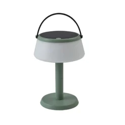 Lindby LED-Solar-Tischleuchte Mikkel, grün, dimmbar