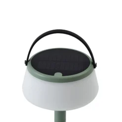 Lindby LED-Solar-Tischleuchte Mikkel, grün, dimmbar