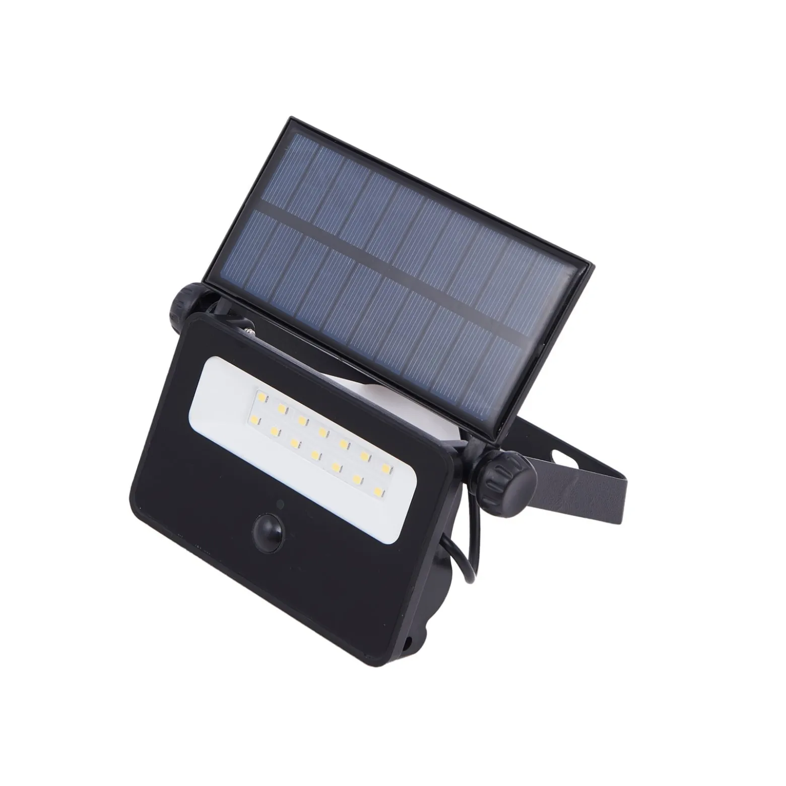 Lindby LED-Solar-Wandleuchte Rikard, schwarz, Edelstahl