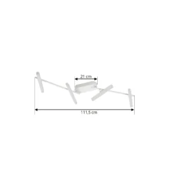 Lindby LED-Strahler Eldrin, weiß, 4-flg., Lichtleiste