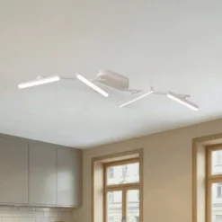 Lindby LED-Strahler Eldrin, weiß, 4-flg., Lichtleiste
