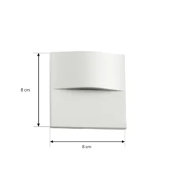 Lindby LED-Wandeinbaulampe Alune, weiß, gebogen, 8x8cm, IP65