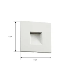 Lindby LED-Wandeinbaulampe Alune, weiß, eckig, 8x8cm, IP65