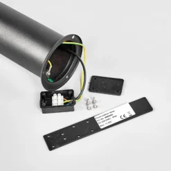 Lindby LED-Wegelampe Lanea, 60 cm, schwarz, Sensor, IP44