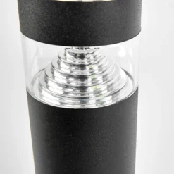 Lindby LED-Wegelampe Lanea, 60 cm, schwarz, Edelstahl, IP44