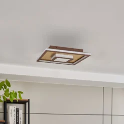Lindby Pekela LED-Deckenlampe, eckig, 40 cm