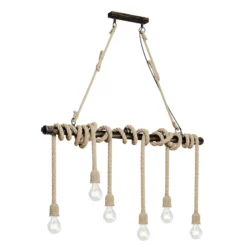 Lindby Pendellampe Hajo, 100 cm, sechsflammig, Tauseil