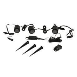 Lindby Smart LED-Außenstrahler Nymo, CCT, RGB, Tuya, 3er-Set